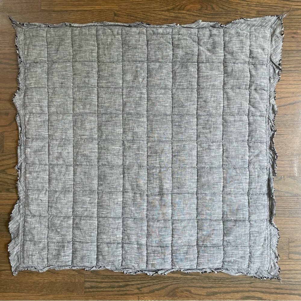 West Elm Linen Euro Quilted pillow Sham